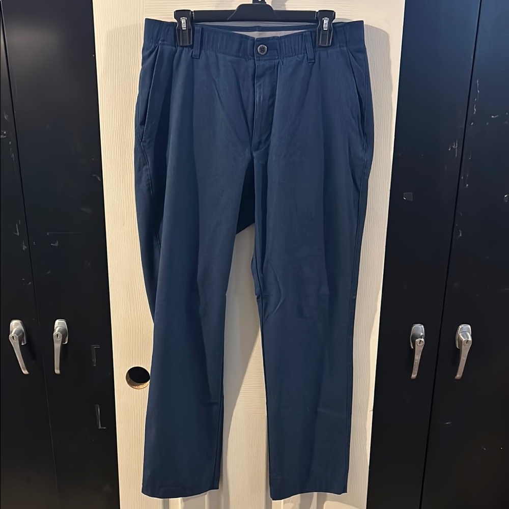 Under Armour Blue Chinos with Straight Leg Cut